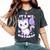 誕生日の女の子6歳、猫、ユニコーン、6歳の誕生日 レディースオーバーサイズコンフォートTシャツ Pepper
