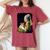 Girl With A Pearl Earring And A Cat 名画パロディ アート猫 長袖tシャツ レディースオーバーサイズコンフォートTシャツ Crimson Girl With A Pearl Earring And A Cat 名画パロディ アート猫 長袖tシャツ レディースオーバーサイズコンフォートTシャツ Crimson