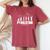 パイロリューション パイロ 花火 花火師 レディースオーバーサイズコンフォートTシャツ Crimson