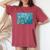 ヴィンセント・ファン・ゴッホ作「アーモンドの花の枝」1890 レディースオーバーサイズコンフォートTシャツ Crimson ヴィンセント・ファン・ゴッホ作「アーモンドの花の枝」1890 レディースオーバーサイズコンフォートTシャツ Crimson