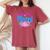世界一偉大なマミさん-おばあちゃん レディースオーバーサイズコンフォートTシャツ Crimson