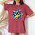 男性と女性の愛国心が強いセントルシア国旗の服セントルシア レディースオーバーサイズコンフォートTシャツ Crimson