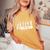 パイロリューション パイロ 花火 花火師 レディースオーバーサイズコンフォートTシャツ Mustard