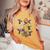 詳細なハチドリと野花ボタニカル。 レディースオーバーサイズコンフォートTシャツ Mustard