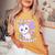 誕生日の女の子6歳、猫、ユニコーン、6歳の誕生日 レディースオーバーサイズコンフォートTシャツ Mustard