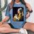 Girl With A Pearl Earring And A Cat 名画パロディ アート猫 長袖tシャツ レディースオーバーサイズコンフォートTシャツ Blue Jean Girl With A Pearl Earring And A Cat 名画パロディ アート猫 長袖tシャツ レディースオーバーサイズコンフォートTシャツ Blue Jean