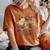 詳細なハチドリと野花ボタニカル。 レディースオーバーサイズコンフォートTシャツ Yam