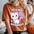 誕生日の女の子6歳、猫、ユニコーン、6歳の誕生日 レディースオーバーサイズコンフォートTシャツ Yam
