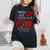 63年前に作られたバラの花 63歳 63歳の誕生日 レディースオーバーサイズコンフォートTシャツ 黒 63年前に作られたバラの花 63歳 63歳の誕生日 レディースオーバーサイズコンフォートTシャツ 黒