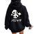 Cute Kawaii Pandas Pajama かわいいパンダのパジャマ レディース オーバーサイズ パーカー バックプリント 黒