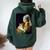 Girl With A Pearl Earring And A Cat 名画パロディ アート猫 長袖tシャツ レディース オーバーサイズ パーカー バックプリント ネイビーブルー Girl With A Pearl Earring And A Cat 名画パロディ アート猫 長袖tシャツ レディース オーバーサイズ パーカー バックプリント ネイビーブルー