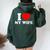 I Love My Wife I Heart My Wifealentines Day レディース オーバーサイズ パーカー バックプリント ネイビーブルー