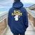 Bad Rabbit Bunny Avec Couteau Hater Sweat à capuche oversize pour femme avec imprimé dans le dos Bleu marine Bad Rabbit Bunny Avec Couteau Hater Sweat à capuche oversize pour femme avec imprimé dans le dos Bleu marine
