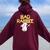 Bad Rabbit Bunny Avec Couteau Hater Sweat à capuche oversize pour femme avec imprimé dans le dos Bordeaux Bad Rabbit Bunny Avec Couteau Hater Sweat à capuche oversize pour femme avec imprimé dans le dos Bordeaux