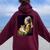 Girl With A Pearl Earring And A Cat 名画パロディ アート猫 長袖tシャツ レディース オーバーサイズ パーカー バックプリント マルーン Girl With A Pearl Earring And A Cat 名画パロディ アート猫 長袖tシャツ レディース オーバーサイズ パーカー バックプリント マルーン