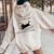 Life Is Better With Books Cats And Coffee レディース オーバーサイズ パーカー バックプリント Sand