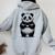 I Love Pandas 面白い、パンダが大好き レディース オーバーサイズ パーカー バックプリント Sport Grey I Love Pandas 面白い、パンダが大好き レディース オーバーサイズ パーカー バックプリント Sport Grey