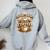 Instant Human Just Add Coffee 面白いカフェインの引用 レディース オーバーサイズ パーカー バックプリント Sport Grey