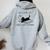 Life Is Better With Books Cats And Coffee レディース オーバーサイズ パーカー バックプリント Sport Grey