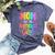 Mom Of The Birthday Girl Matching Family Party Bella Canvas T-shirt Heather Navy