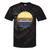 Canoe Canoeing Vintage Sunset Tie-Dye T-Shirts Black Tie-Dye
