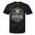 National Park Voyageurs Retro Sunset Canoe Paddling Badge Tie-Dye T-Shirts Black Tie-Dye