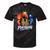 Portaging Canoe Wilderness Adventure Scenic Graphic Tie-Dye T-Shirts Black Tie-Dye