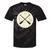 Retro Vintage Canoe Paddles Crossing Canoe & Kayaking Tie-Dye T-Shirts Black Tie-Dye