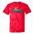 Canadian Canoe Yoke Canoeing Raglan Baseball Tee Tie-Dye T-Shirts Red Tie-Dye