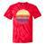 Canoe Canoeing Vintage Sunset Tie-Dye T-Shirts Red Tie-Dye