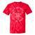 Half The Paddle Twice The Paddler Canoeing Raglan Baseball Tee Tie-Dye T-Shirts Red Tie-Dye