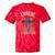 Kayak And Canoe Lake Fun Raglan Baseball Tee Tie-Dye T-Shirts Red Tie-Dye