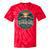 National Park Voyageurs Retro Sunset Canoe Paddling Badge Tie-Dye T-Shirts Red Tie-Dye