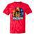 Portaging Canoe Wilderness Adventure Scenic Graphic Tie-Dye T-Shirts Red Tie-Dye