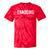 Vintage Canoeing Text Hobby Apparel Raglan Baseball Tee Tie-Dye T-Shirts Red Tie-Dye