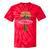 Vintage Retro Canoe Paddle & Mountains Rafting Tie-Dye T-Shirts Red Tie-Dye