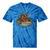 Bigfoot Kayak Paddling Lake Canoe Bigfoot Sasquatch Kayaking Tie-Dye T-Shirts Blue Tie-Dye