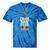 Canoe Hair Club Paddling Retro Comfort Colors Crop Top Tie-Dye T-Shirts Blue Tie-Dye