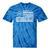 Canoeing Canoe US American Flag Patriotic Retro Raglan Baseball Tee Tie-Dye T-Shirts Blue Tie-Dye