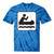 Cool Outdoor Water Sport Canoe Raglan Baseball Tee Tie-Dye T-Shirts Blue Tie-Dye