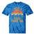 I Need A Good Paddling Retro Sunset Canoe Raglan Baseball Tee Tie-Dye T-Shirts Blue Tie-Dye