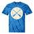 Retro Vintage Canoe Paddles Crossing Canoe & Kayaking Tie-Dye T-Shirts Blue Tie-Dye