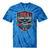 USA Canoe Kayak Paddling American Flag Emblem Tie-Dye T-Shirts Blue Tie-Dye
