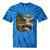 Women's Lakeside Canoe Cabin Escape Scene Tie-Dye T-Shirts Blue Tie-Dye