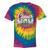 Women's Canoe Mom Leopard Print Paddle River Lake Sport Mother Tie-Dye T-Shirts Rainbow Tie-Dye
