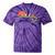 Canoe Retro Vintage Sunset Rainbow Raglan Baseball Tee Tie-Dye T-Shirts Purple Tie-Dye