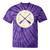 Retro Vintage Canoe Paddles Crossing Canoe & Kayaking Tie-Dye T-Shirts Purple Tie-Dye