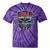 USA Canoe Kayak Paddling American Flag Emblem Tie-Dye T-Shirts Purple Tie-Dye