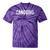 Vintage Canoeing Text Hobby Apparel Raglan Baseball Tee Tie-Dye T-Shirts Purple Tie-Dye