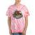 Bigfoot Kayak Paddling Lake Canoe Bigfoot Sasquatch Kayaking Tie-Dye T-Shirts Coral Tie-Dye